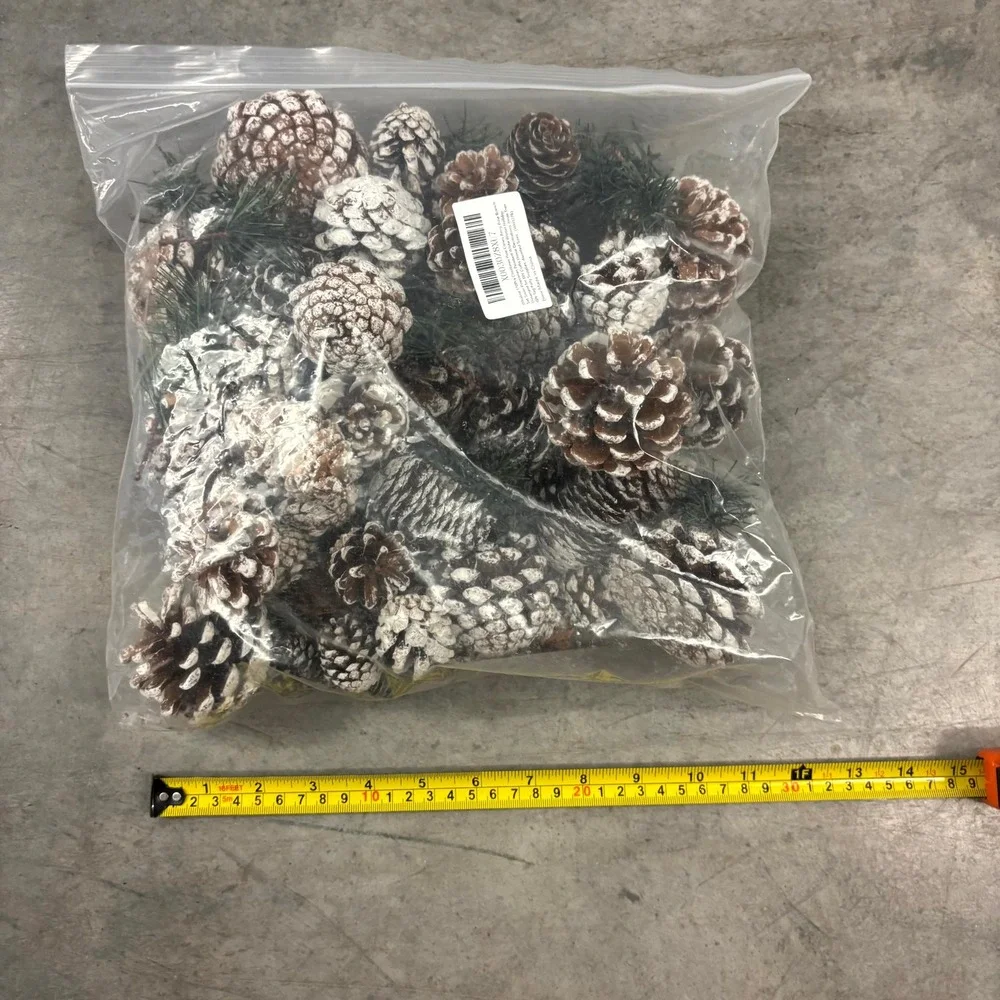 Whaline 170 Pc Snow Pine Cones Berries Greenery Christmas Craft Fillers New